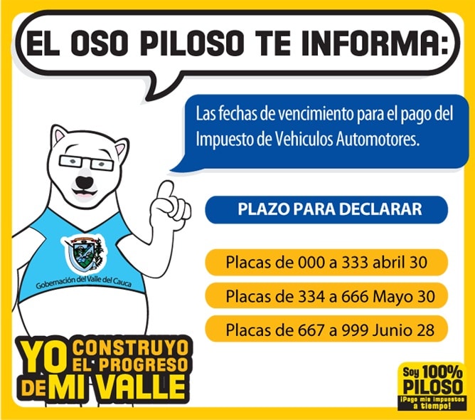 impuesto vehicular cali