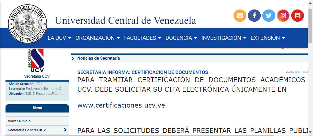 certificaciones ucv