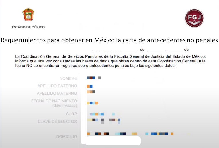 Requerimientos para obtener en México la carta de antecedentes no penales